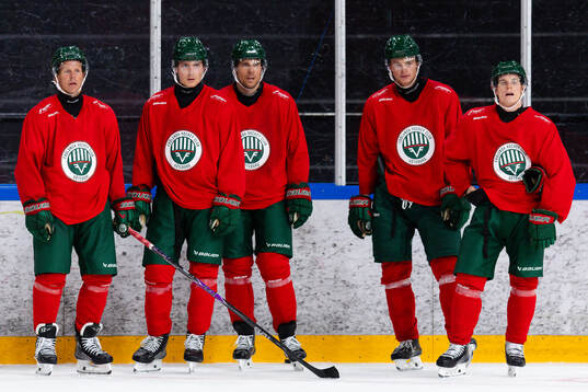Frölundas Max Friberg, Jacob Peterson, Henrik Tömmernes,