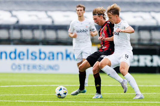 Östersunds Albin Sporrong och Helsingborgs Lukas Kjellnäs