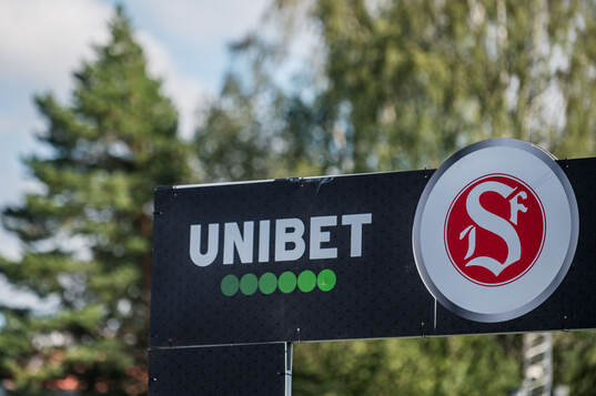 Unibets och Sandvikens logotyper