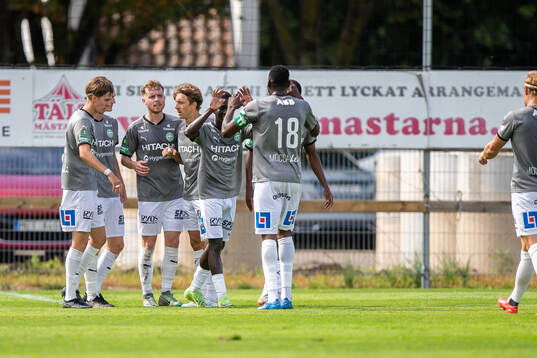 Spelare ur Västerås jublar