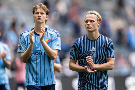 Djurgårdens Tobias Gulliksen och August Priske Flyger