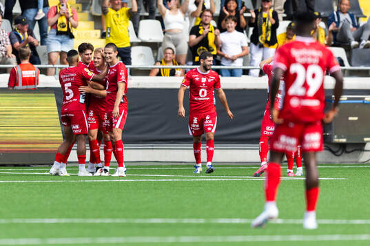 Spelare ur Elfsborg jublar