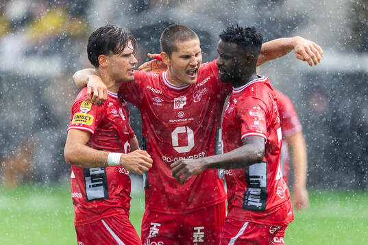 Spelare ur Elfsborg jublar