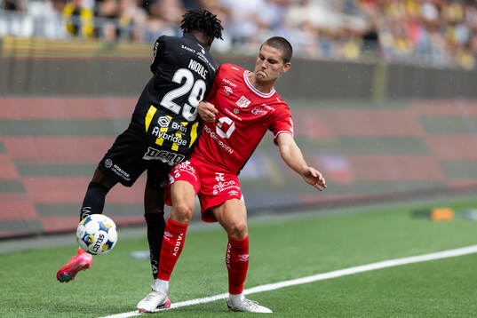 Häckens Severin Nioule och Elfsborgs Rasmus Wikström