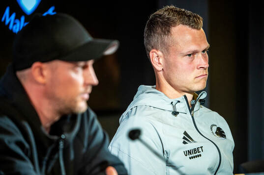 Head coach Jacob Neestrup and Viktor Claesson