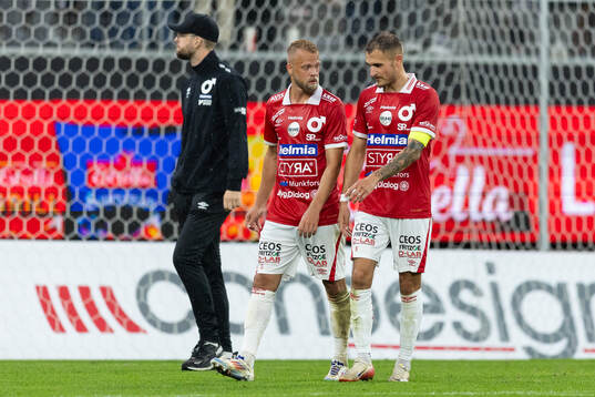 Degerfors Daniel Sundgren och Christos Gravius deppar