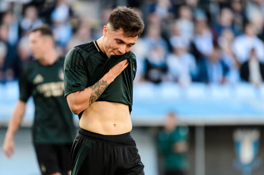 Rodrigo Huescas of FC Copenhagen looks dejected