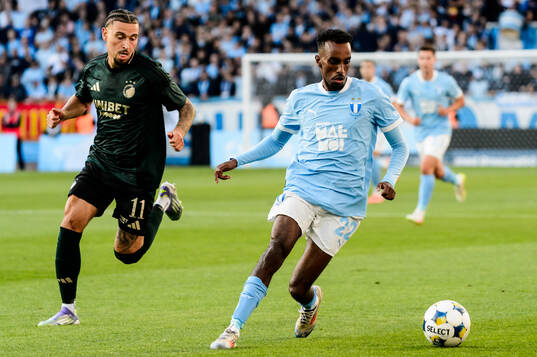 Jordan Larsson of FC Copenhagen and Taha Ali of Malmö FF
