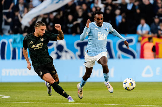 Jordan Larsson of FC Copenhagen and Taha Ali of Malmö FF