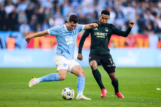 during the UEFA Champions League qualifier football match