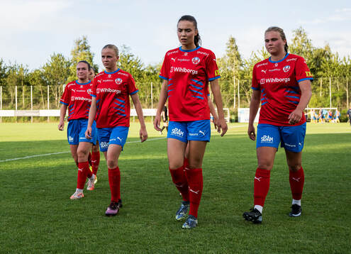 Helsingborgs Emma Sternberg, Maja Nilsson och Agnes Eklöf