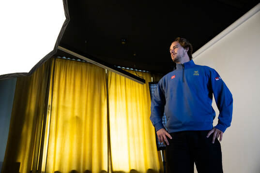 Alexander Holtz of the Swedish men's national ice hockey