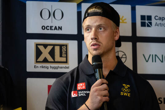 Jesper Bratt of the Swedish men's national ice hockey team