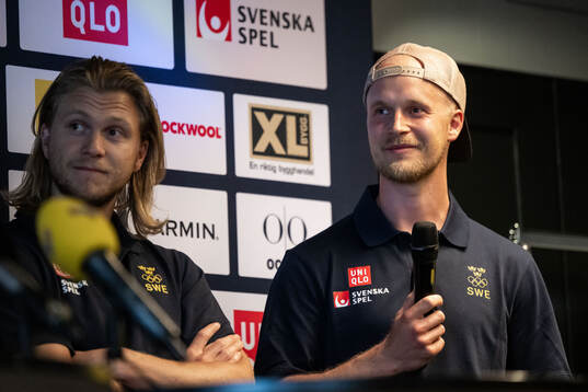 William Karlsson and Elias Pettersson of the Swedish men's