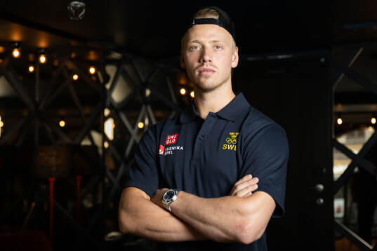 Jesper Bratt of the Swedish men's national ice hockey team
