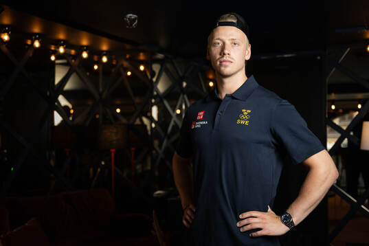 Jesper Bratt of the Swedish men's national ice hockey team