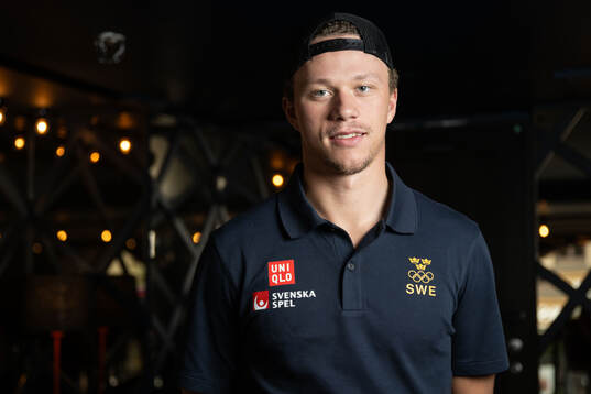 Lucas Raymond of the Swedish men's national ice hockey team