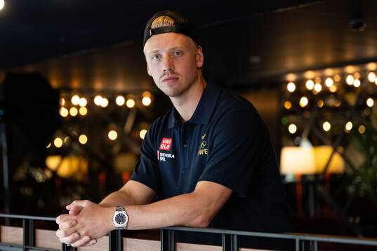 Jesper Bratt of the Swedish men's national ice hockey team