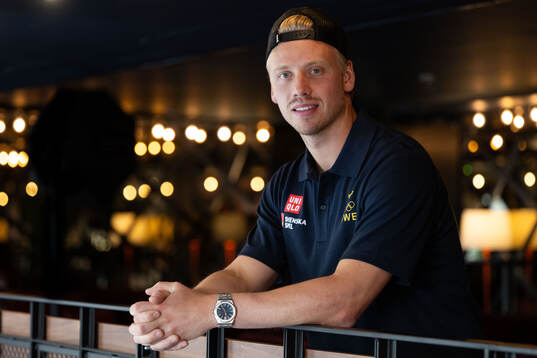 Jesper Bratt of the Swedish men's national ice hockey team
