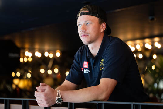 Lucas Raymond of the Swedish men's national ice hockey team