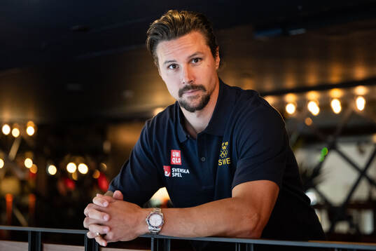 Erik Karlsson of the Swedish men's national ice hockey team