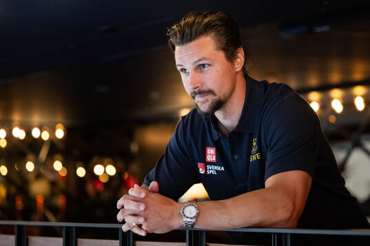 Erik Karlsson of the Swedish men's national ice hockey team