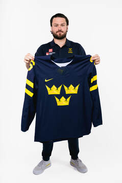 Rasmus Andersson of the Swedish men's national ice hockey