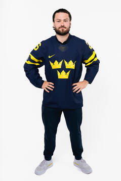 Rasmus Andersson of the Swedish men's national ice hockey