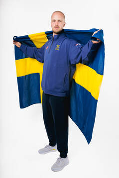 Elias Pettersson of the Swedish men's national ice hockey