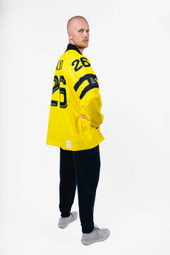 Elias Pettersson of the Swedish men's national ice hockey