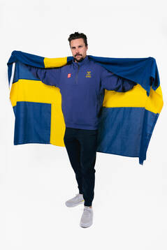 Erik Karlsson of the Swedish men's national ice hockey team