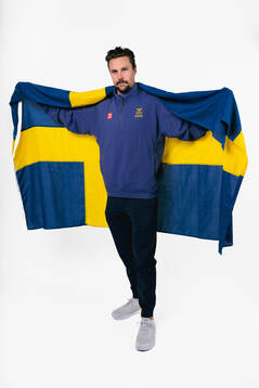 Erik Karlsson of the Swedish men's national ice hockey team