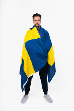 Erik Karlsson of the Swedish men's national ice hockey team