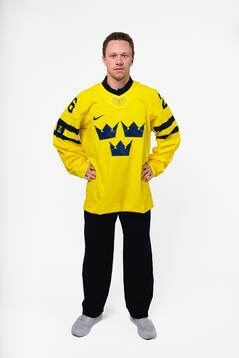 Lucas Raymond of the Swedish men's national ice hockey team