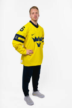 Jesper Bratt of the Swedish men's national ice hockey team
