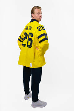 Jesper Bratt of the Swedish men's national ice hockey team