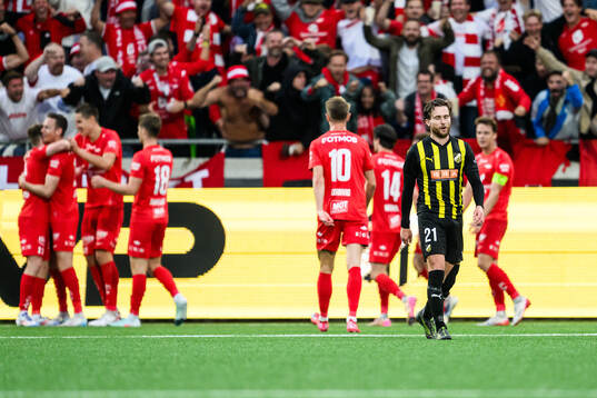 Adam Lundkvist of Häcken looks dejected