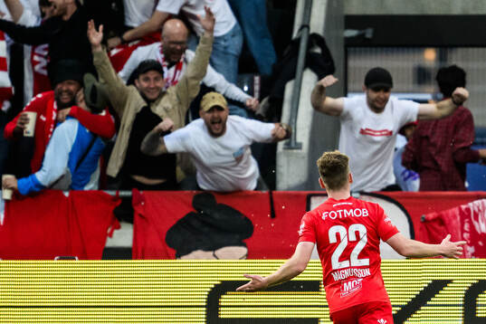 Saevar Atli Magnusson of Brann celebrates
