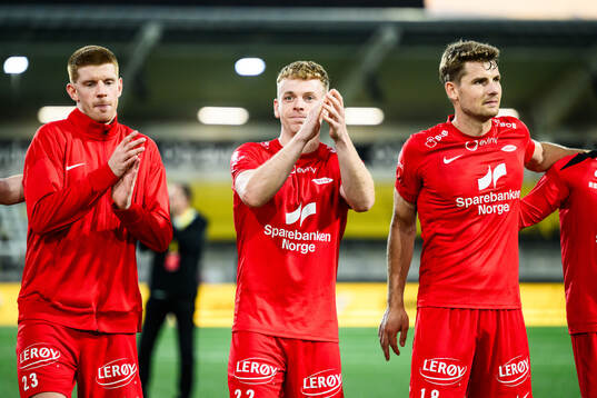 Saevar Atli Magnusson of Brann celebrates