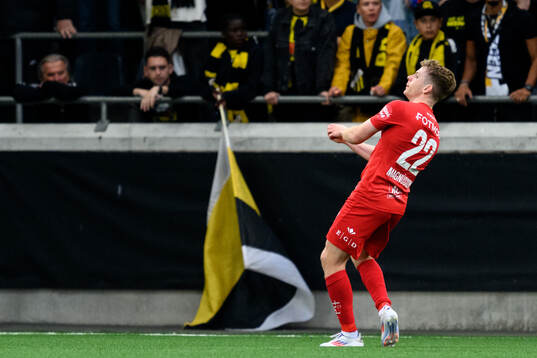 Saevar Atli Magnusson of Brann celebrates