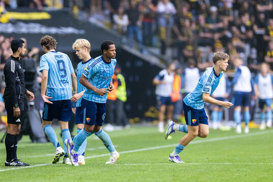 Djurgårdens Zakaria Sawo och Patric Åslund
