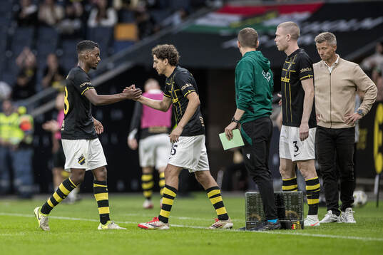 Abdihakim Ali and Taha Ayari of AIK