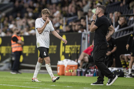 Alexander Abrahamsson of Györi ETO looks dejected