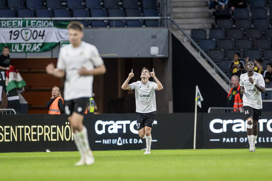 Milan Vitalis of Györi ETO celebrates