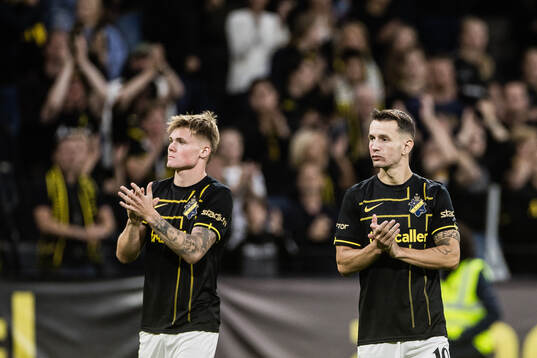 Erik Hovden Flataker and Bersant Celina of AIK