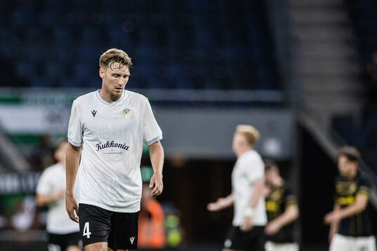 Alexander Abrahamsson of Györi ETO looks dejected