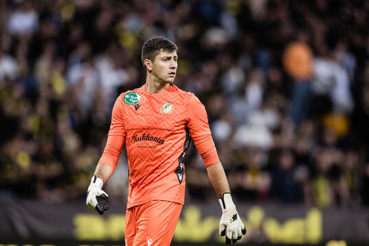 Goalkeeper Samuel Petras of Györi ETO