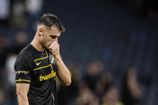 Aron Csongvai of AIK looks dejected