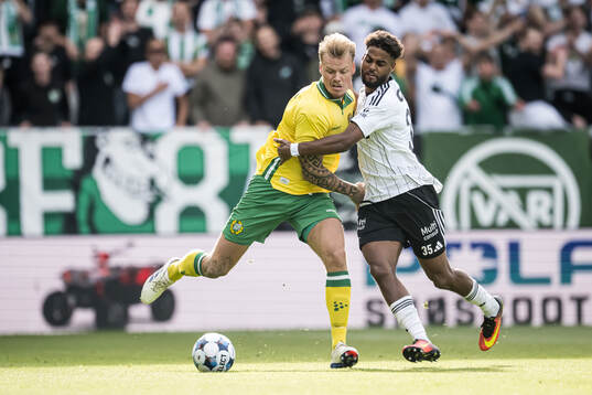 Victor Eriksson of Hammarby and Emil Konradsen Ceide of