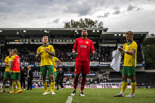 Victor Eriksson, goalkeeper Warner Hahn and Simon Strand of